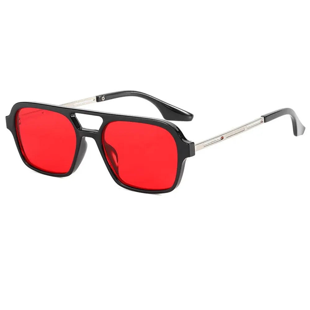Lunettes de Soleil Rectangulaires Luxe UV400 pour Homme et Femme – Design Élégant et Monture Légère en Résine
