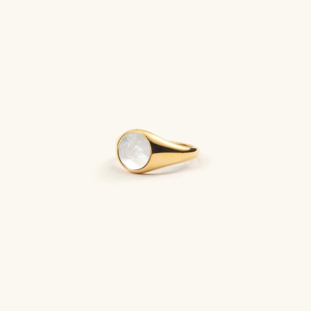 Bague Femme Or Taille 46,8-57,2 mm Acier Inoxydable Perle d'Eau Douce