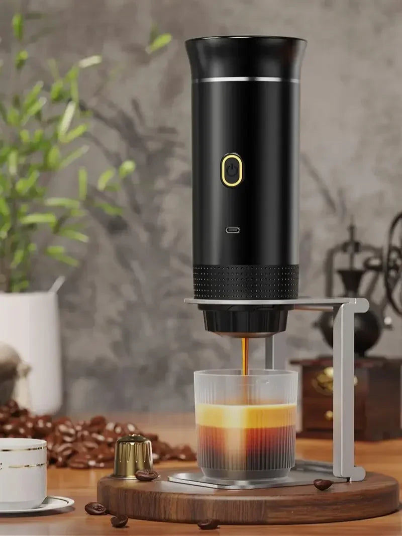 Machine à espresso portable 3-en-1 avec fonction de chauffage – Idéale pour le camping et les voyages