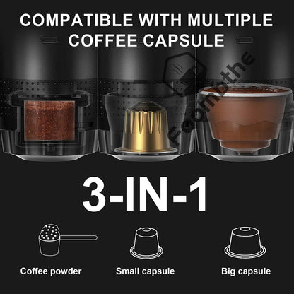 Machine à espresso portable 3-en-1 avec fonction de chauffage – Idéale pour le camping et les voyages
