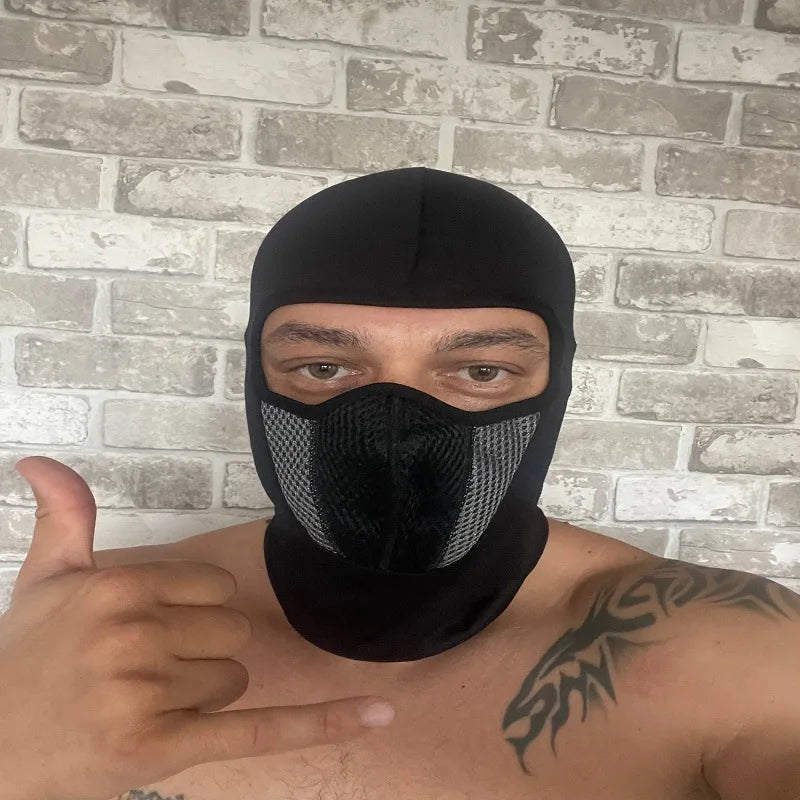 Full Face Mask for Men – Breathable and Windproof for Outdoor Sports, Black, One Size