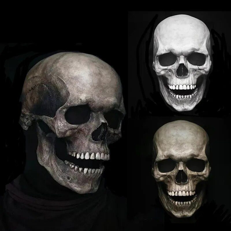 Masque Halloween Réaliste en Latex avec Mâchoire Mobile – Masque Qui Fait Peur pour Cosplay et Fêtes