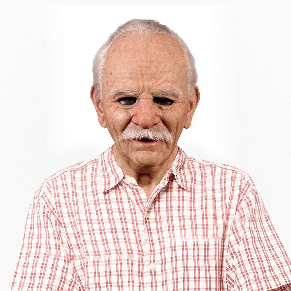 Masque Vieillard en Silicone Ultra-Réaliste pour Halloween et Performances Théâtrales