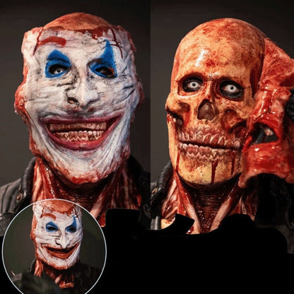 Full Face Double Layer Halloween Mask – Terrifying Accessory for Adults