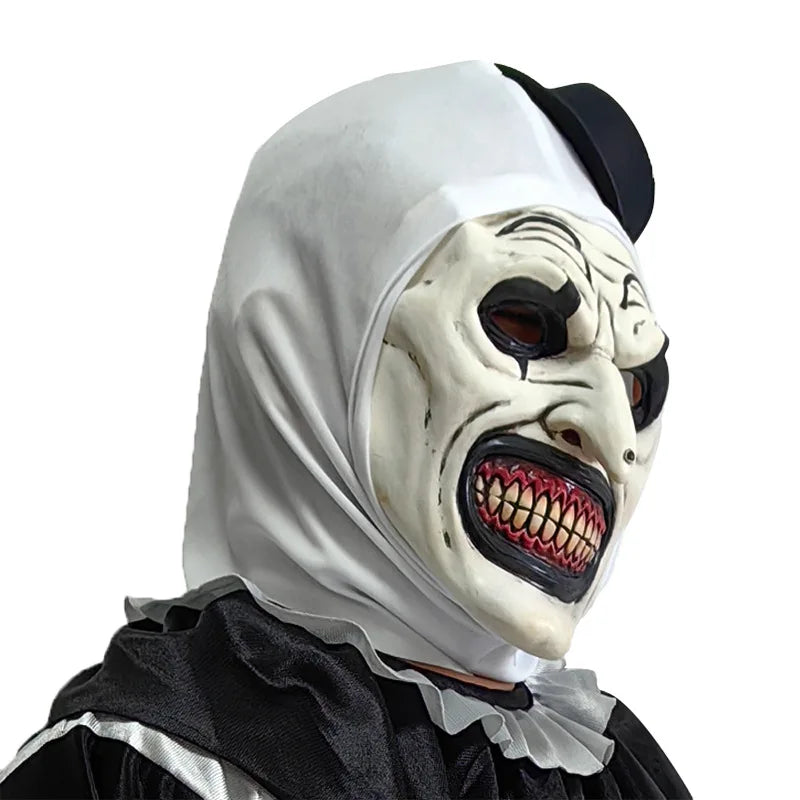 Masque de Clown Terrifiant en Latex pour Cosplay et Halloween – Taille Unique