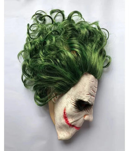 Masque de Joker en silicone unisexe pour le carnaval d'Halloween – Accessoire effrayant pour scène