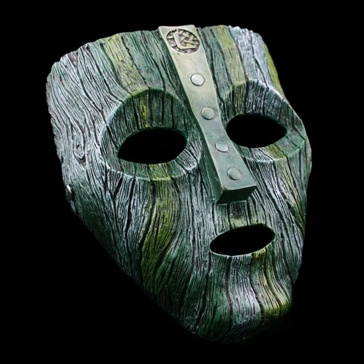 Masque de Cosplay Loki en Résine avec Texture Écorce – Accessoire Halloween 2025