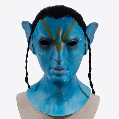 Na'vi Cosplay Rubber Mask for Adults – Halloween Accessory and Themed Events