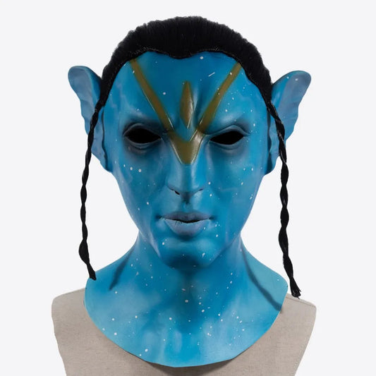 Na'vi Cosplay Rubber Mask for Adults – Halloween Accessory and Themed Events