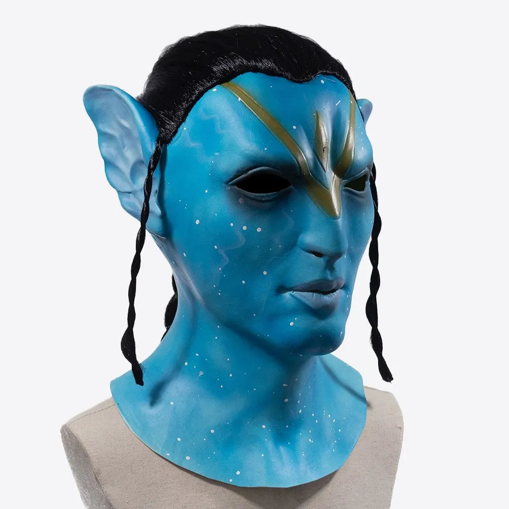 Na'vi Cosplay Rubber Mask for Adults – Halloween Accessory and Themed Events