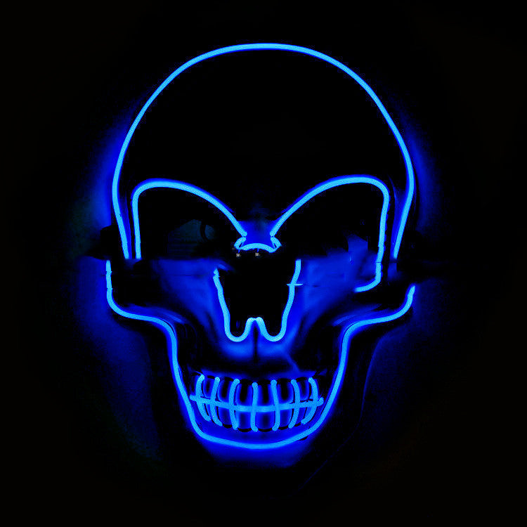 Masque de Crâne Lumineux LED pour Déguisement Halloween avec Modes d'Éclairage Ajustables - Accessoire de Costume Unique