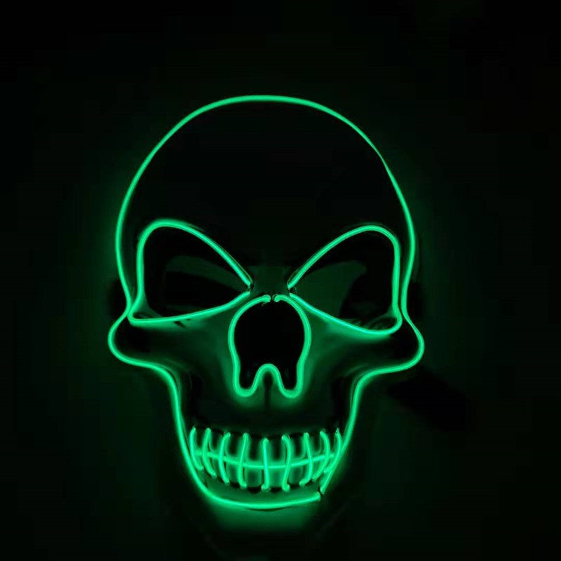 Masque de Crâne Lumineux LED pour Déguisement Halloween avec Modes d'Éclairage Ajustables - Accessoire de Costume Unique