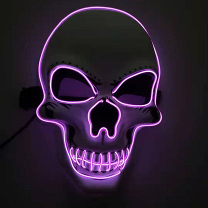 LED Light Skull Mask for Halloween Costume with Adjustable Lighting Modes - Unique Costume Accessory