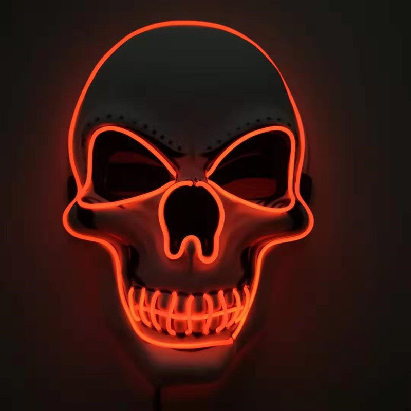 Masque de Crâne Lumineux LED pour Déguisement Halloween avec Modes d'Éclairage Ajustables - Accessoire de Costume Unique