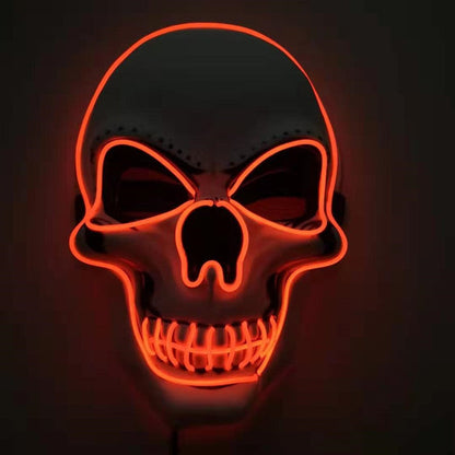 LED Light Skull Mask for Halloween Costume with Adjustable Lighting Modes - Unique Costume Accessory