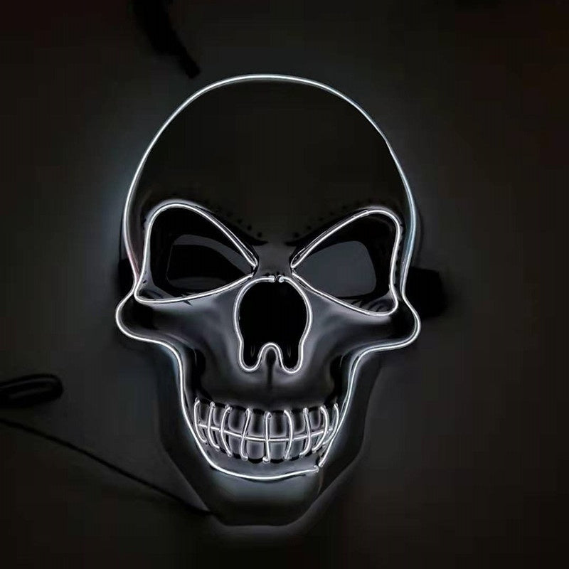 Masque de Crâne Lumineux LED pour Déguisement Halloween avec Modes d'Éclairage Ajustables - Accessoire de Costume Unique