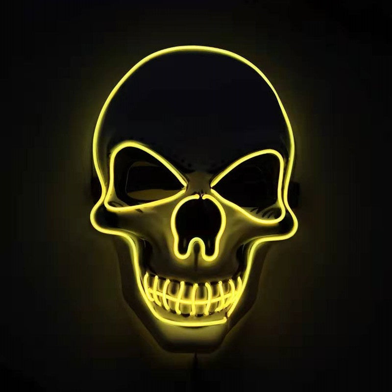 Masque de Crâne Lumineux LED pour Déguisement Halloween avec Modes d'Éclairage Ajustables - Accessoire de Costume Unique