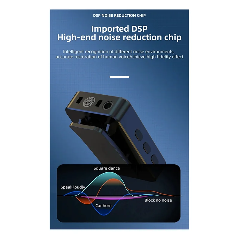 Wireless Lavalier Microphone with Noise Cancellation and LED Screen – Compatible with iPhone, iPad, and Android