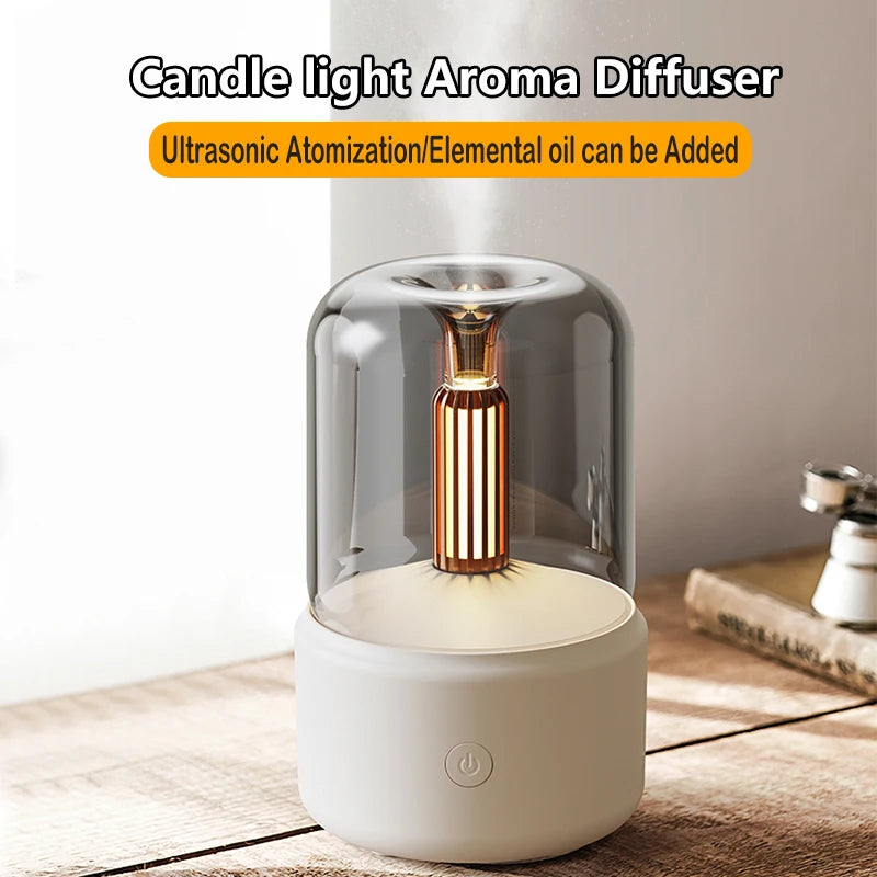 Mini Aroma Diffuser with Night Light – USB Air Humidifier for Essential Oils