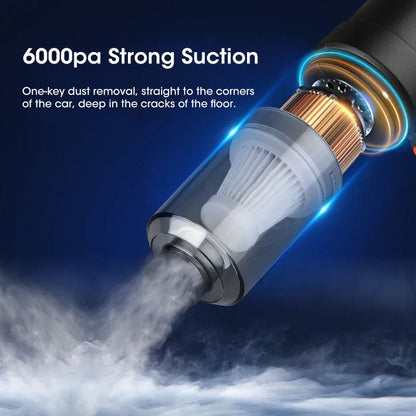Mini aspirateur portatif sans fil avec forte aspiration – nettoyage voiture et maison