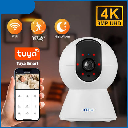 Mini WiFi IP Camera 5MP 4K with AI Human Detection and Automatic Tracking – Indoor Surveillance