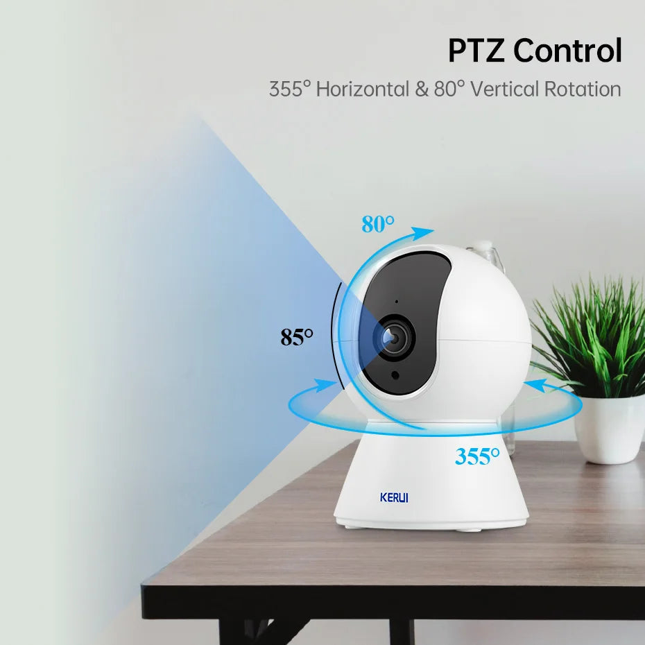 Mini WiFi IP Camera 5MP 4K with AI Human Detection and Automatic Tracking – Indoor Surveillance