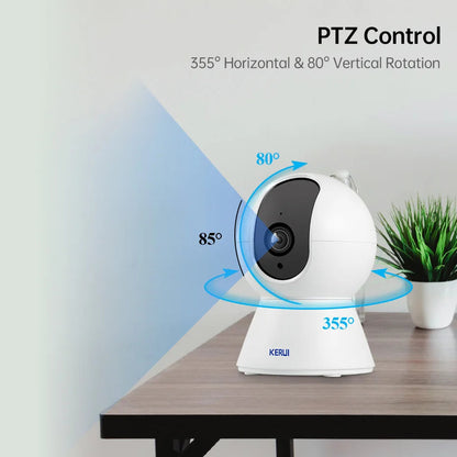 Mini WiFi IP Camera 5MP 4K with AI Human Detection and Automatic Tracking – Indoor Surveillance
