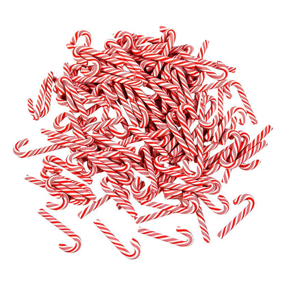 Mini Candy Cane Christmas Decoration in Resin – 10/30/50 Pcs Red and White