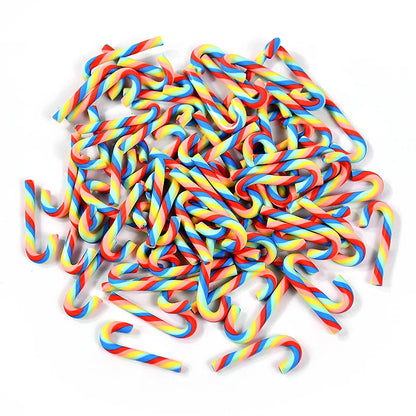 Mini Candy Cane Christmas Decoration in Resin – 10/30/50 Pcs Red and White