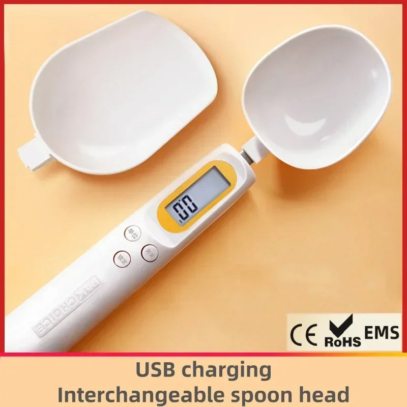 Mini Electronic Spoon Scale with USB Rechargeable Battery – High Precision Kitchen Weighing Tool