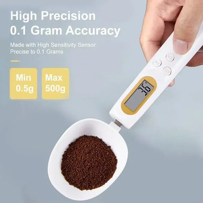 Mini Electronic Spoon Scale with USB Rechargeable Battery – High Precision Kitchen Weighing Tool