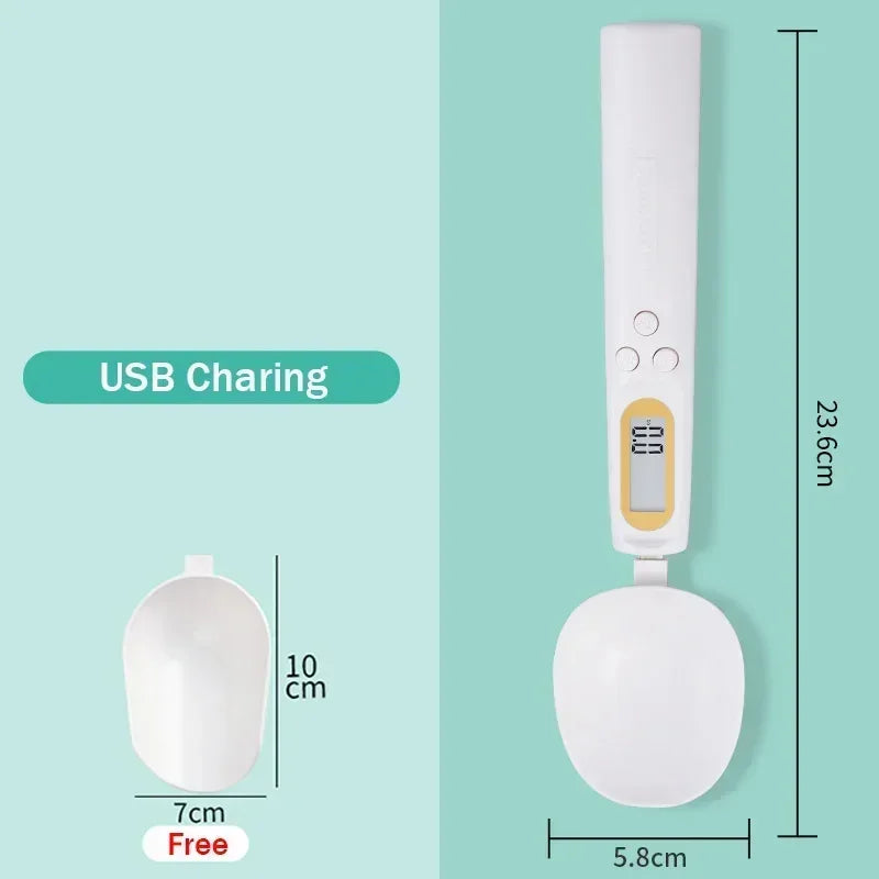 Mini Electronic Spoon Scale with USB Rechargeable Battery – High Precision Kitchen Weighing Tool