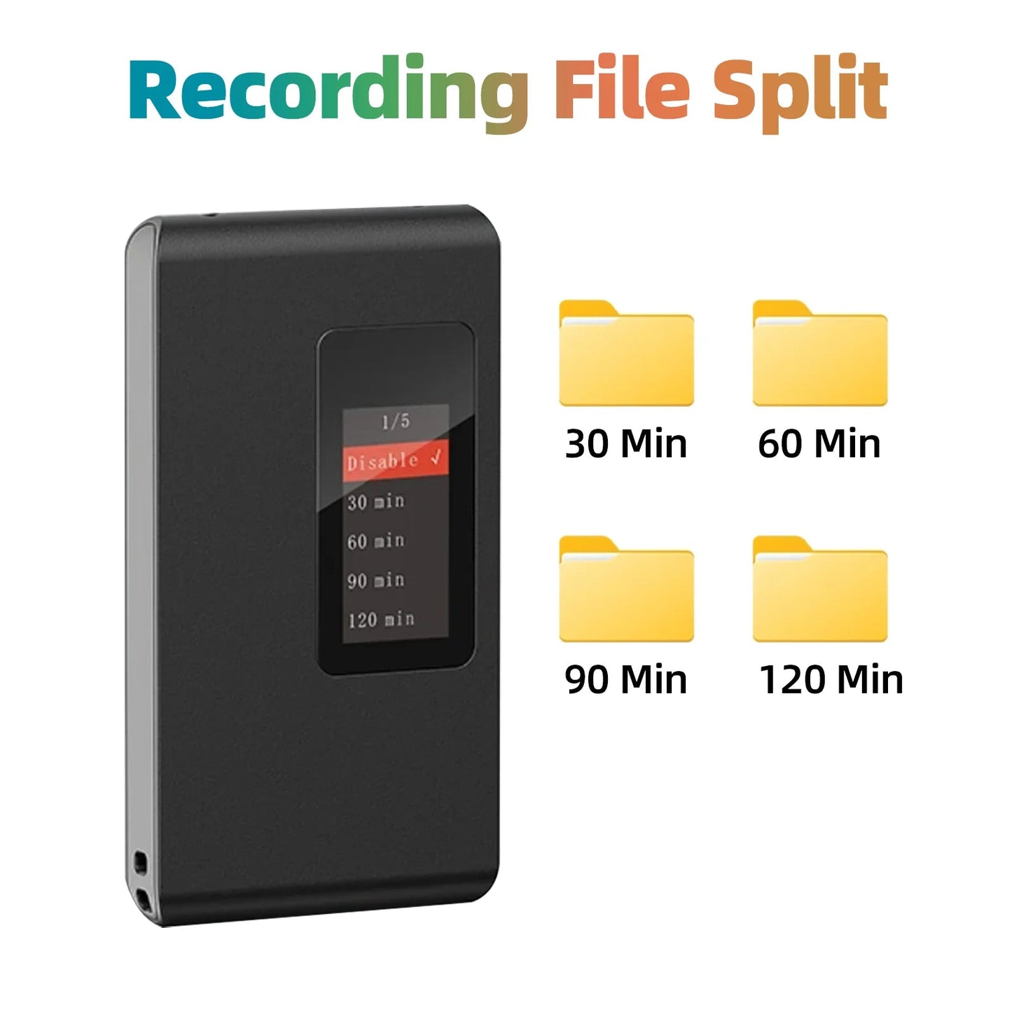 Mini Digital Voice Recorder Discreet for Children – Compact, Lightweight, MP3 and WAV Formats, Built-in Screen