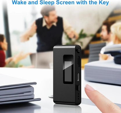 Mini Digital Voice Recorder Discreet for Children – Compact, Lightweight, MP3 and WAV Formats, Built-in Screen