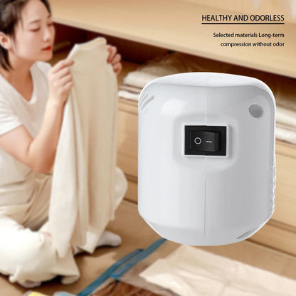 Mini pompe à air électrique portable pour sacs sous vide – compresseur blanc pour vêtements et aliments, 55W, 8,5 cm