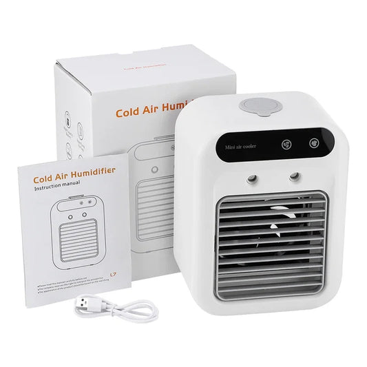 Mini Portable Air Conditioner Fan with 500 ml Humidifier – Speed Adjustment for Home and Office