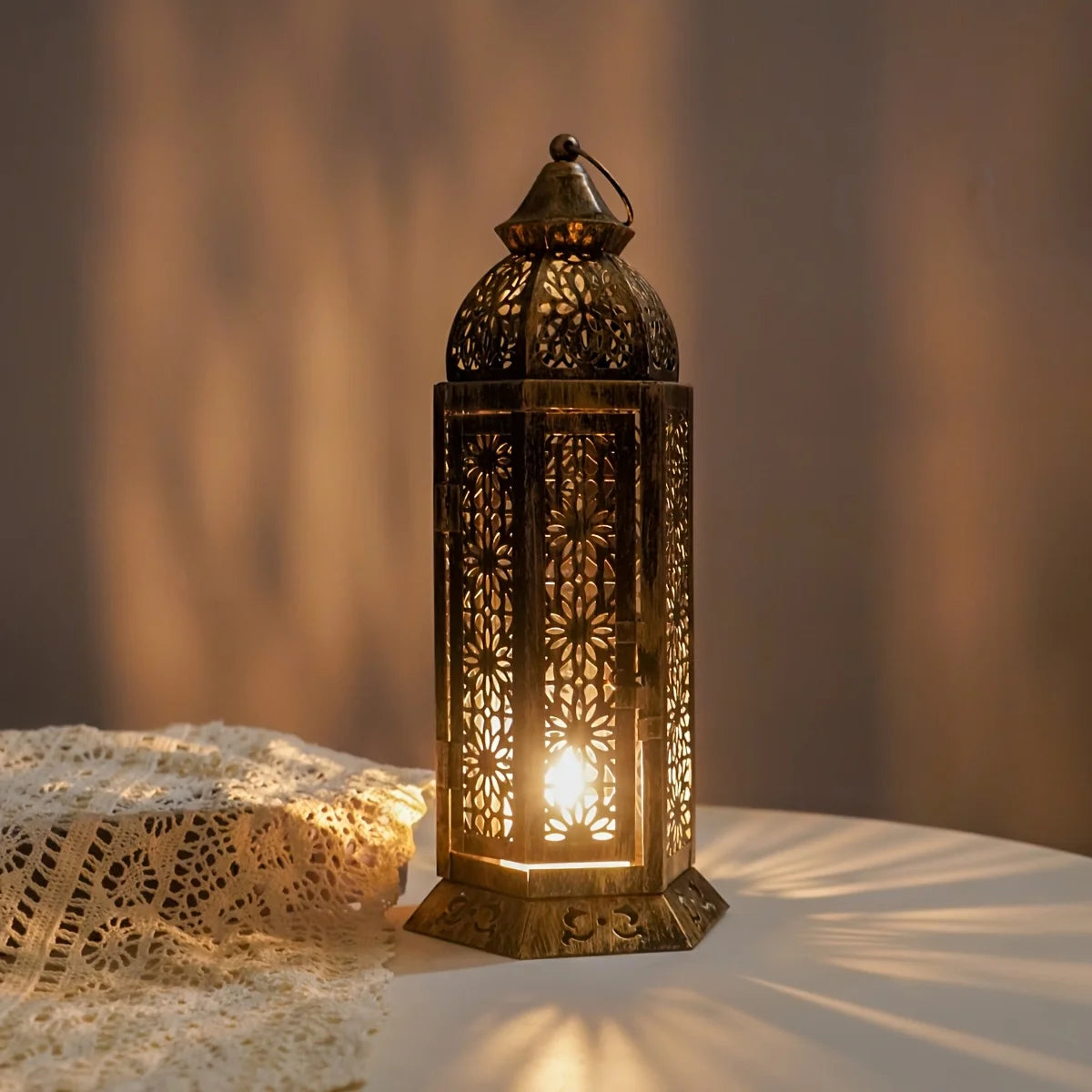Mira Lantern Candelabra | Metal Retro Moroccan Design