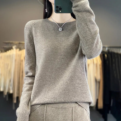 Mira Merino Sweater | 100% Pure Wool, O-Neck Design