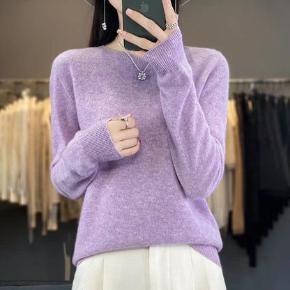Mira Merino Sweater | 100% Pure Wool, O-Neck Design