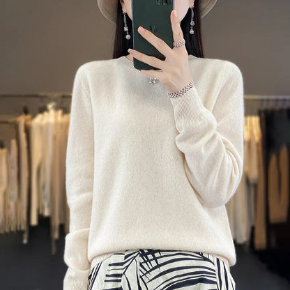 Mira Merino Sweater | 100% Pure Wool, O-Neck Design