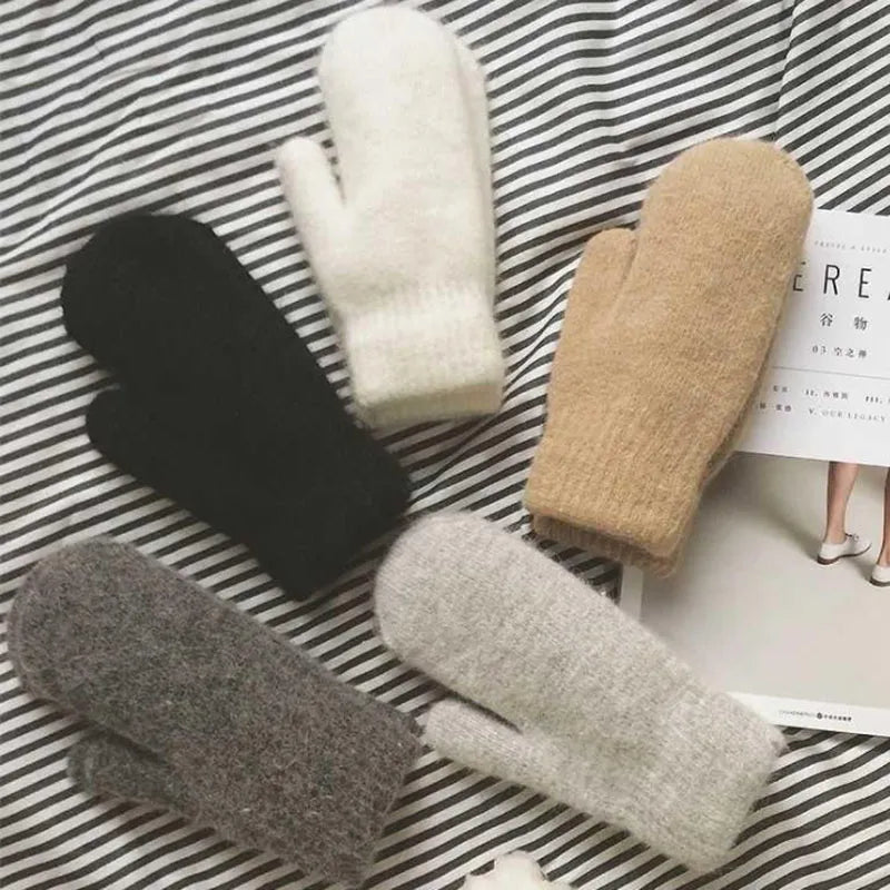 Mitaines Femmes en Fausse Fourrure Douces et Élégantes – Confort Hivernal avec Revers Côtelé 2