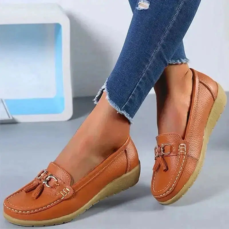 Moccasins Orthopedic Breathable PU Leather for Women – Comfort and Support for Everyday