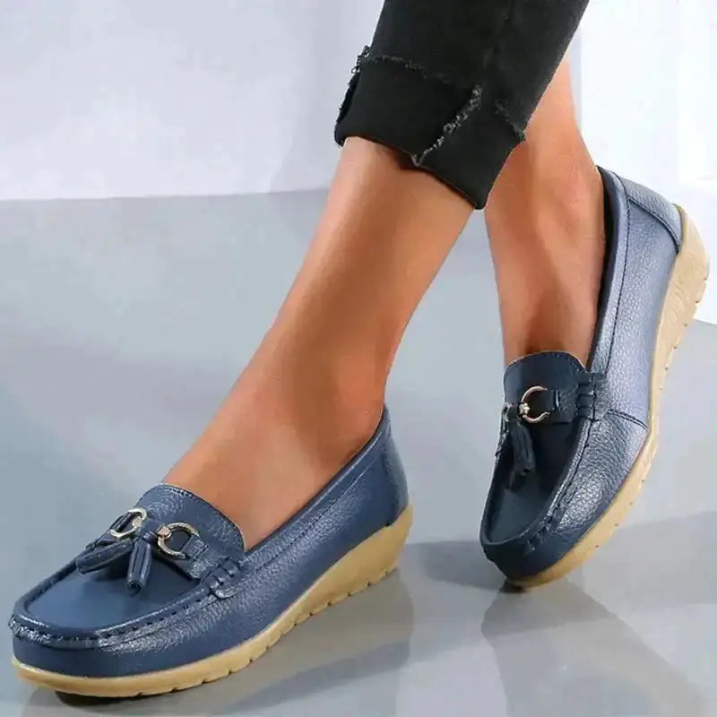 Moccasins Orthopedic Breathable PU Leather for Women – Comfort and Support for Everyday