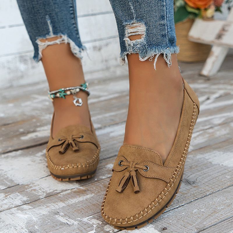 Mocassins Vintage Femme Orthopédiques Noir avec Semelle Rembourrée – Confort Quotidien et Style Élégant