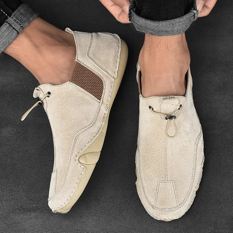 Mocassins en Cuir Véritable pour Hommes – Chaussures Décontractées et Formelles, Confort Léger, Tailles 38 à 47