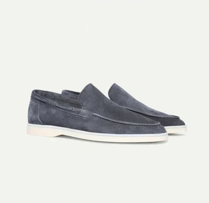 Classic Unisex Suede Loafers – Comfortable Slip-On Shoes in Standard Sizes