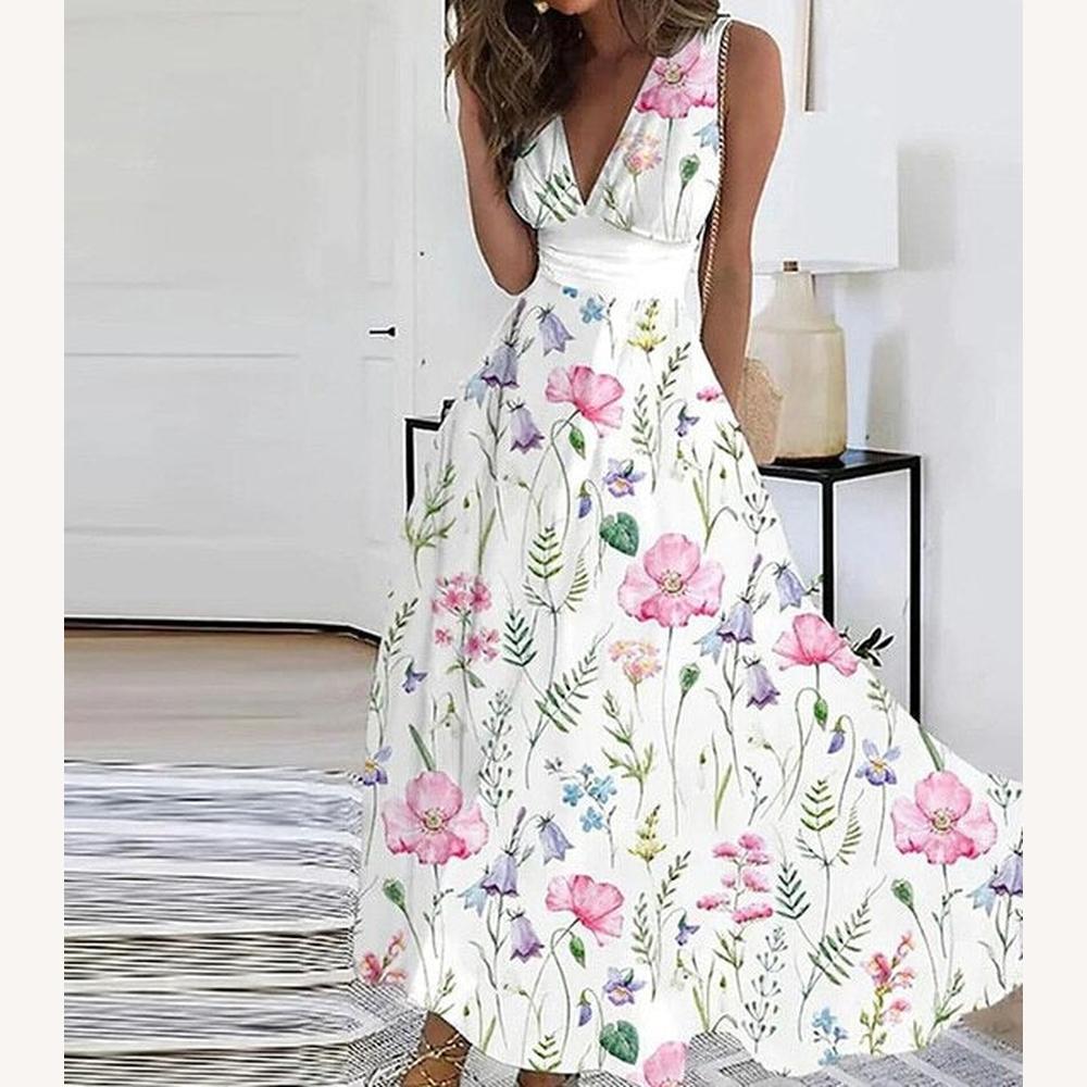 Robe d'Été Chic Femme Longue et Fluide – Élégante et Confortable pour les Journées Chaudes