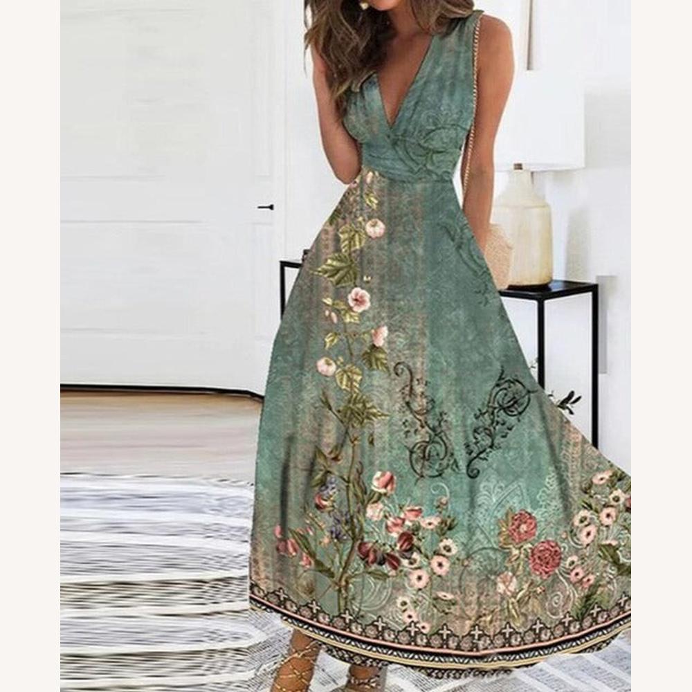 Robe d'Été Chic Femme Longue et Fluide – Élégante et Confortable pour les Journées Chaudes