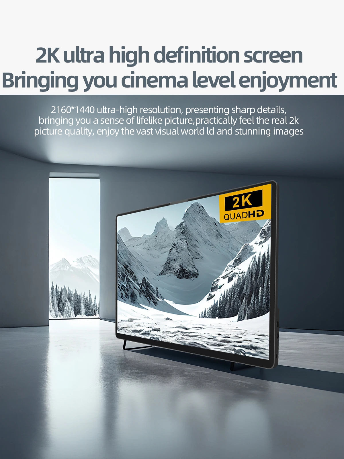 Portable Monitor 14 Inches 2K HDR 60Hz - Lightweight and Practical for Travel