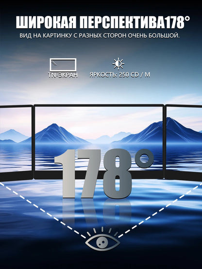 Moniteur portable 14 pouces avec angle de vision de 178° et haut-parleur intégré – Idéal pour le travail et le divertissement